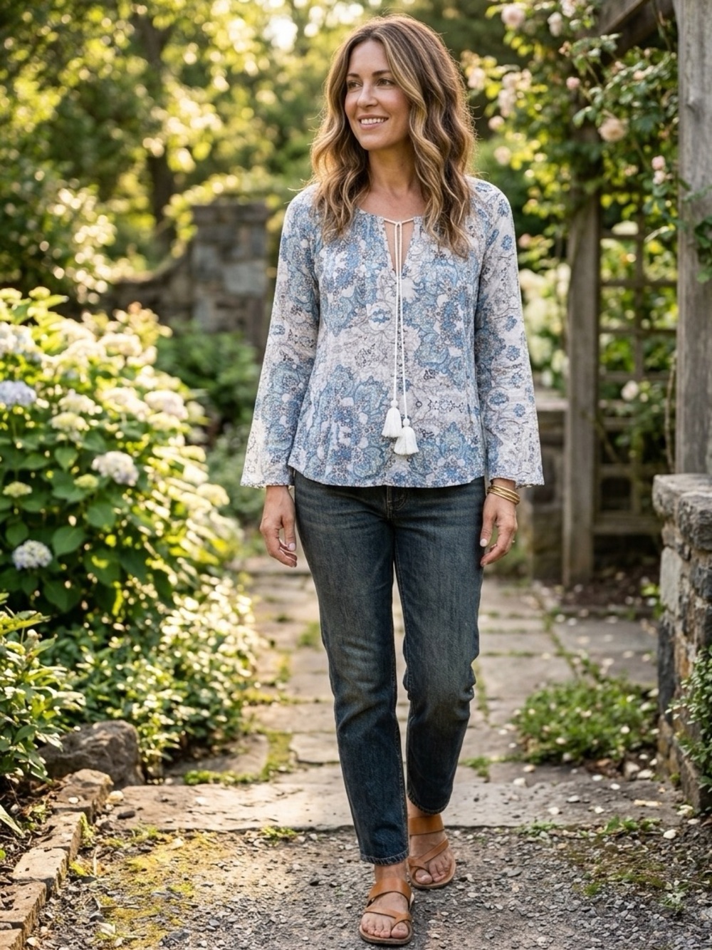 LOVESTITCH boho paisley top